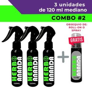 Combo #2 Herboananda – 3 Unidades Spray Terapéutico Natural 120 ml + Obsequio GRATIS